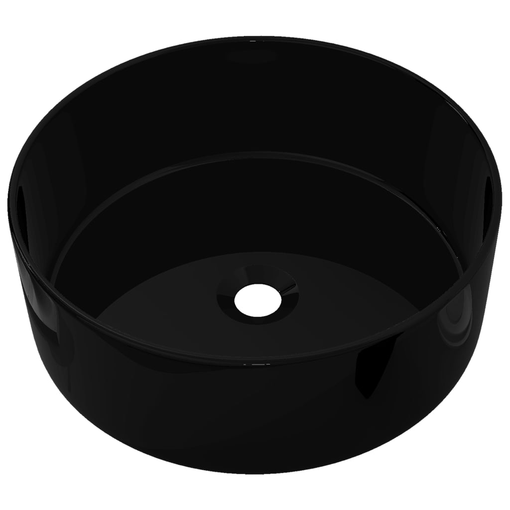 vidaXL Wash basin round white 40x15 cm ceramic