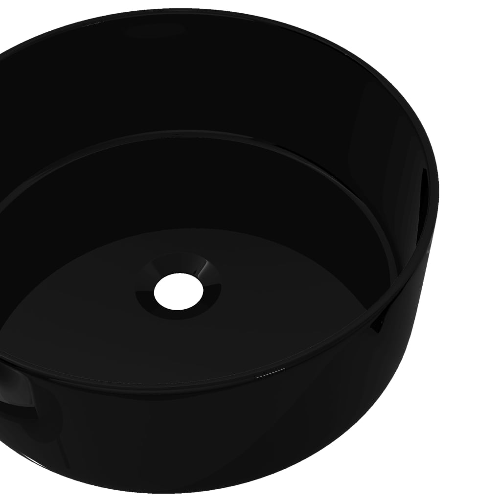 vidaXL Wash basin round white 40x15 cm ceramic