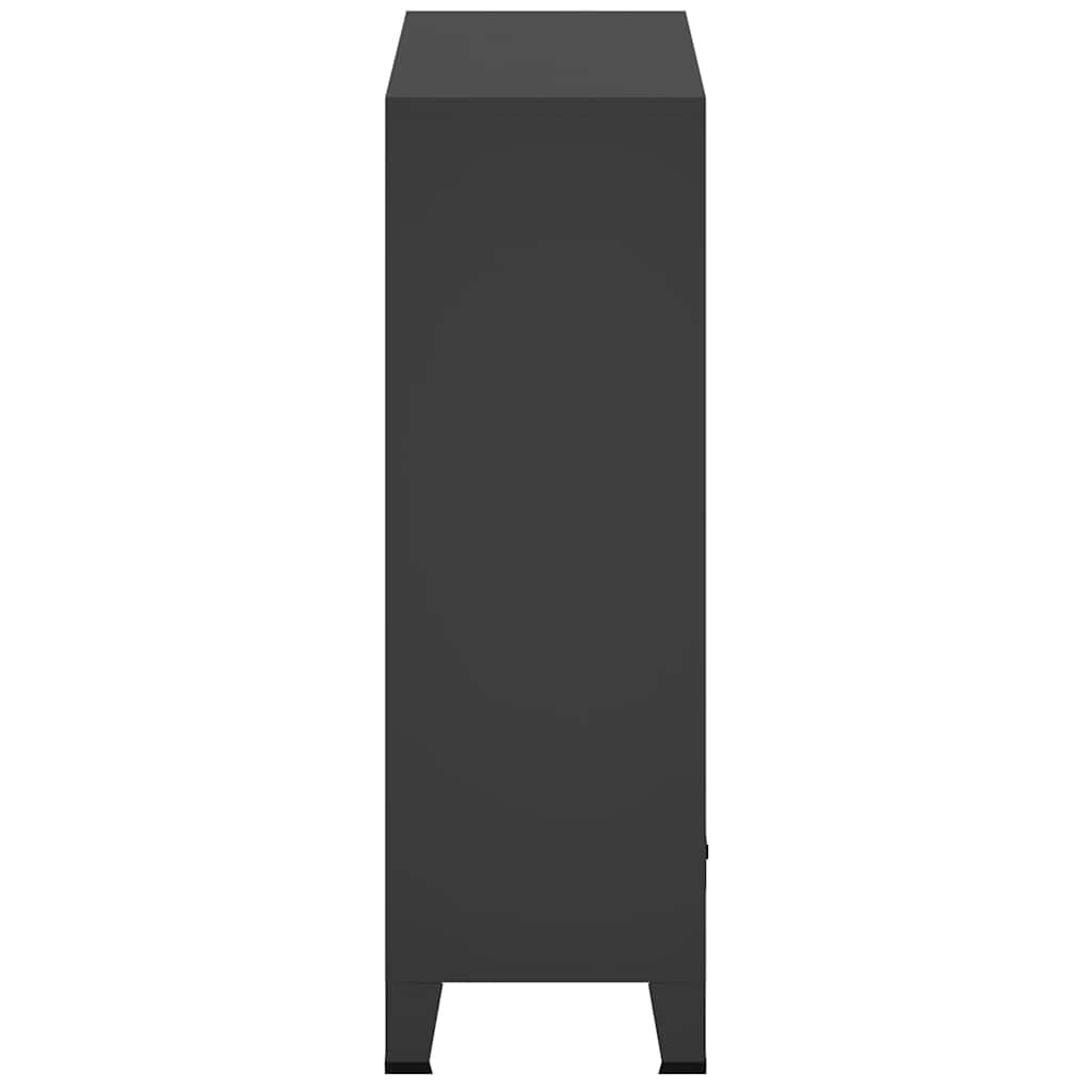 vidaXL Kledingkast industriële stijl 67x35x107 cm metaal zwart