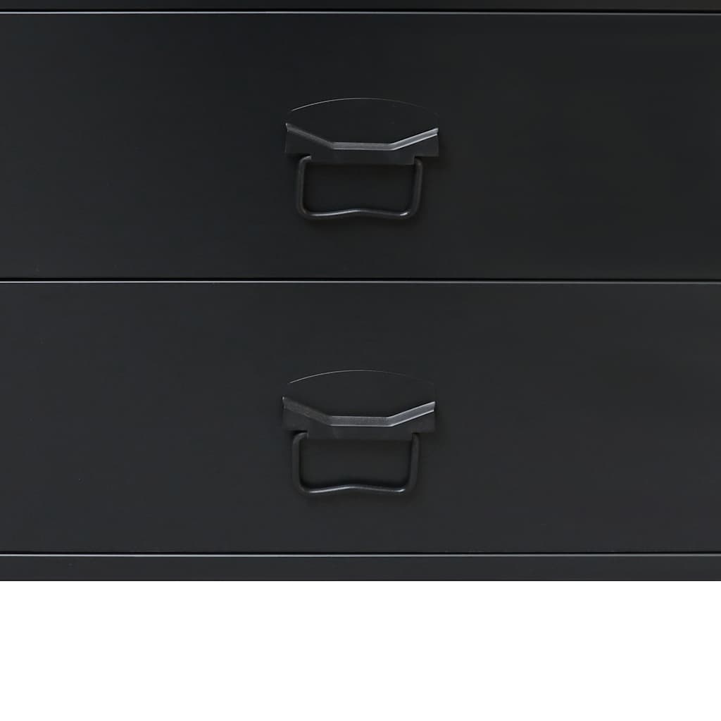 vidaXL Industrial-Style Chest of Drawers 78x40x93 cm Metal Black