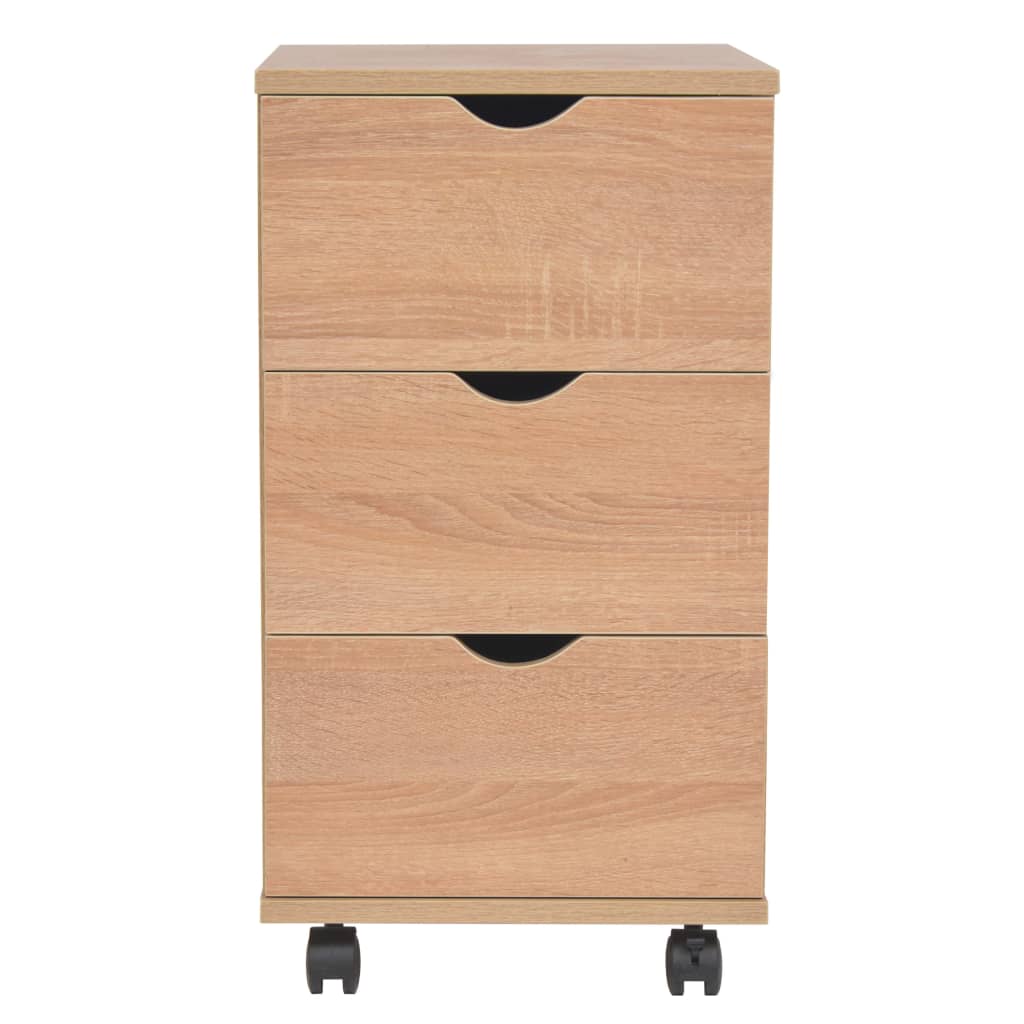 vidaXL Drawer Cabinet 33x45x60 cm oak colour