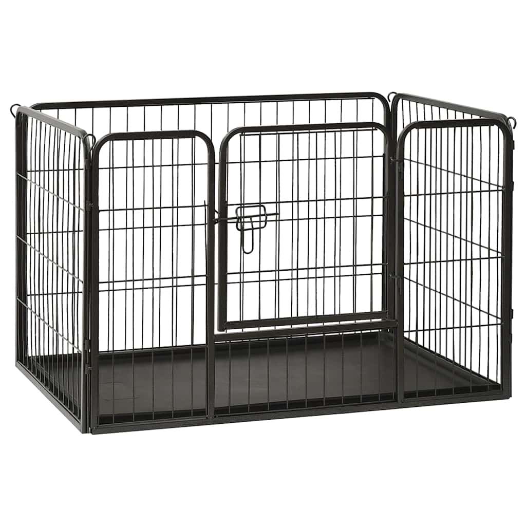 vidaXL Playpen 91.5x59x61 cm steel