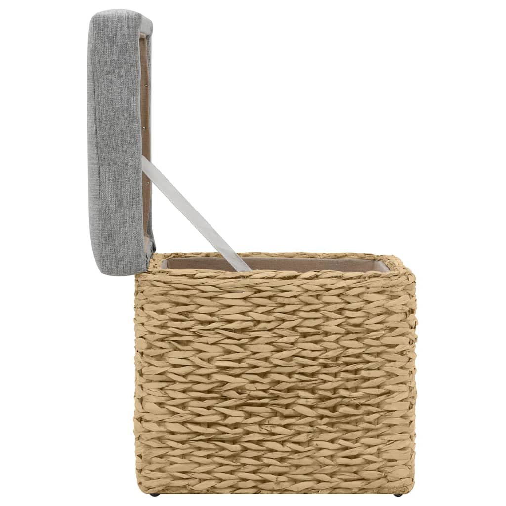 vidaXL Pouf Set Seagrass Grey 2-piece