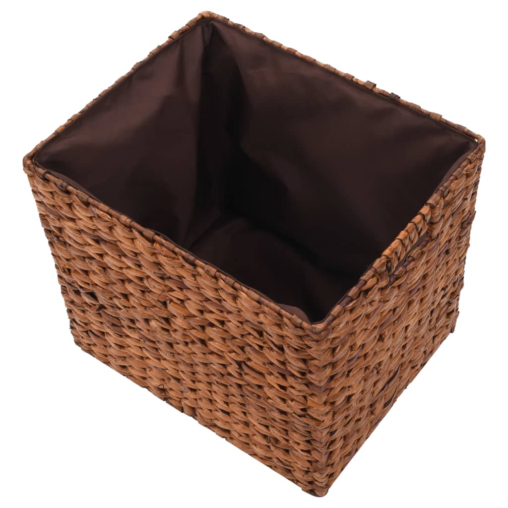 vidaXL Bench with 3 Baskets 105x40x42 cm Seagrass Brown