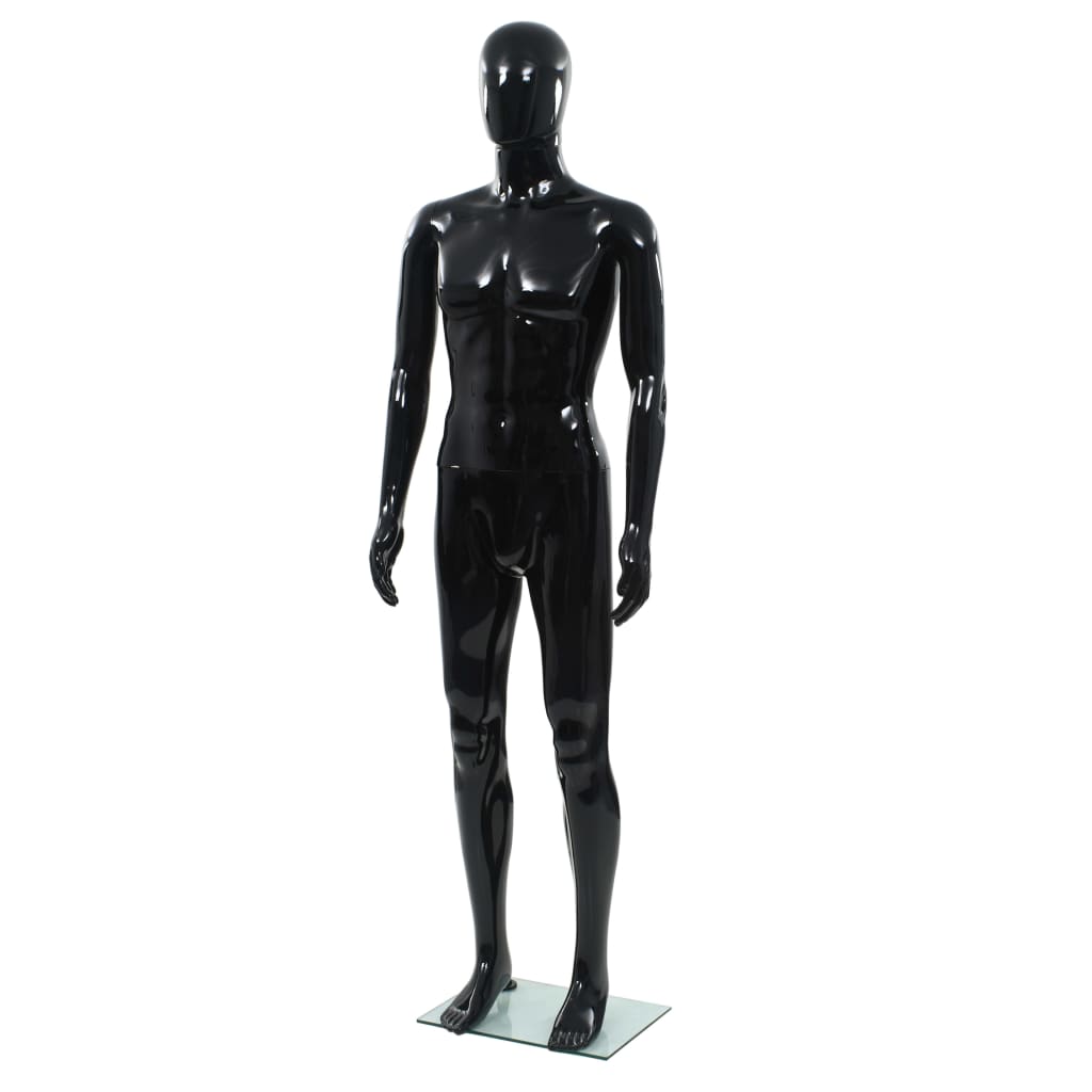 vidaXL Male Mannequin with Glass Base 175 cm Glossy White