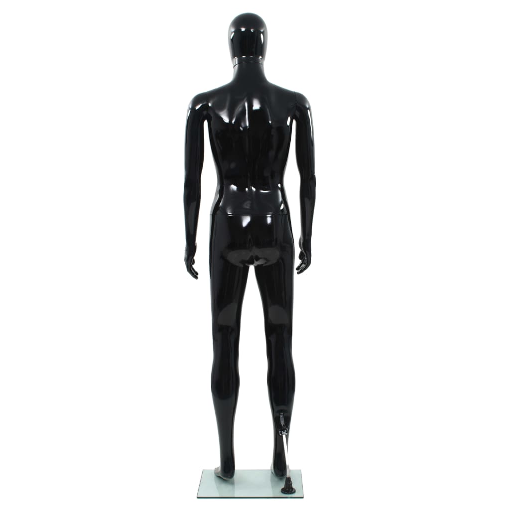 vidaXL Male Mannequin with Glass Base 175 cm Glossy White