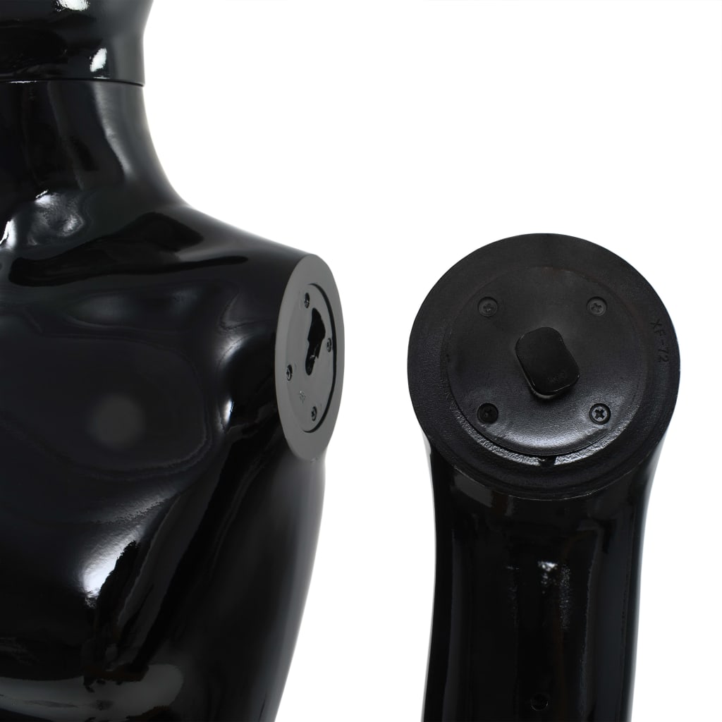 vidaXL Male Mannequin with Glass Base 175 cm Glossy White