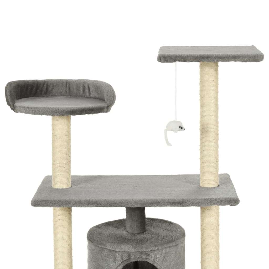 vidaXL Kattenkrabpaal met sisal krabpalen 95 cm grijs