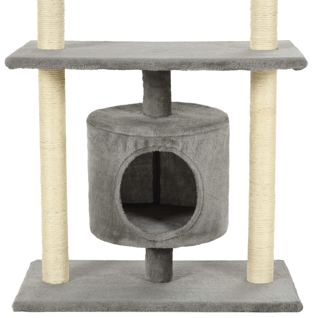 vidaXL Kattenkrabpaal met sisal krabpalen 95 cm grijs