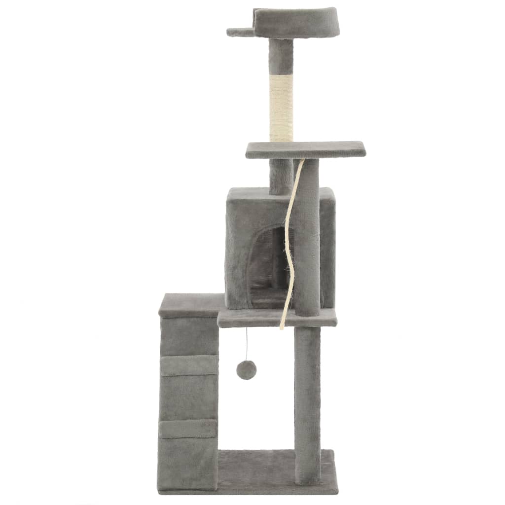 vidaXL Cat Tree with Sisal Scratching Posts 120 cm Grey