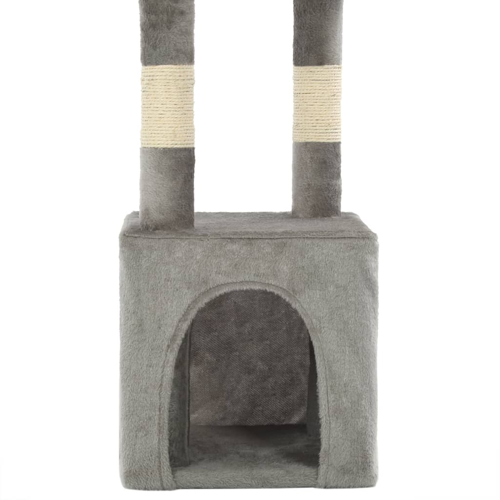 vidaXL Cat Tree with Sisal Scratching Posts 109 cm Grey