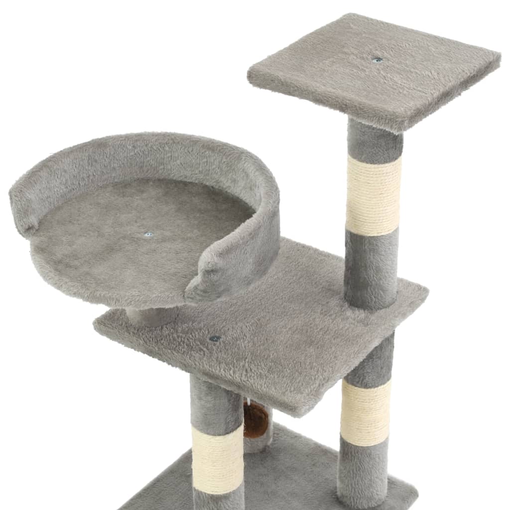 vidaXL Cat Scratching Post with Sisal Scratchers 65 cm Grey