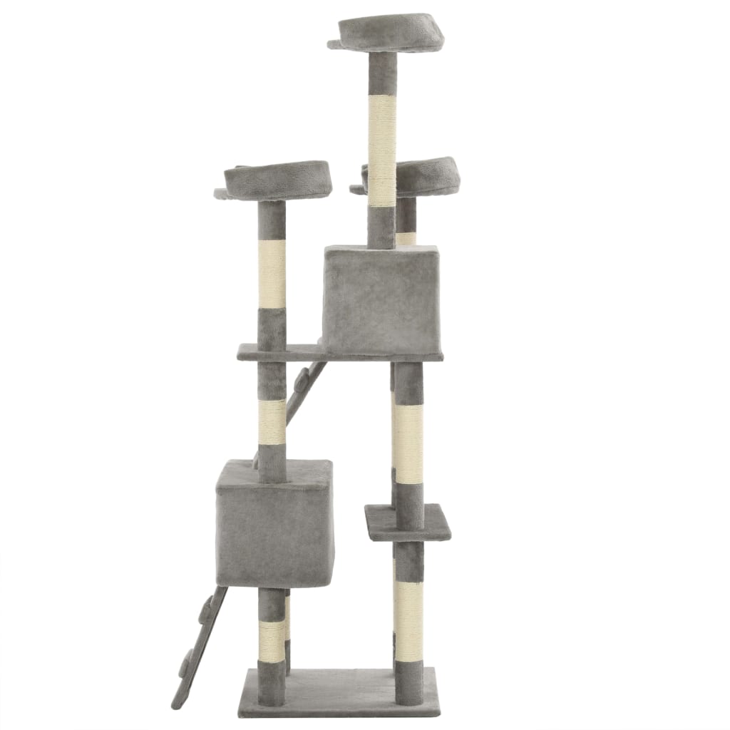 vidaXL Cat scratching post with sisal scratching posts 170 cm grey