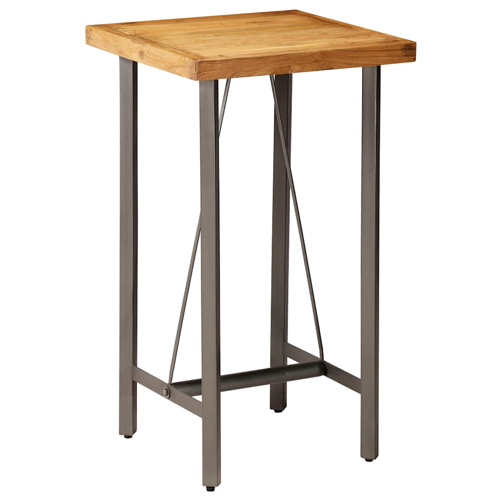 vidaXL Bartafel 60x60x107 cm massief gerecycled teakhout