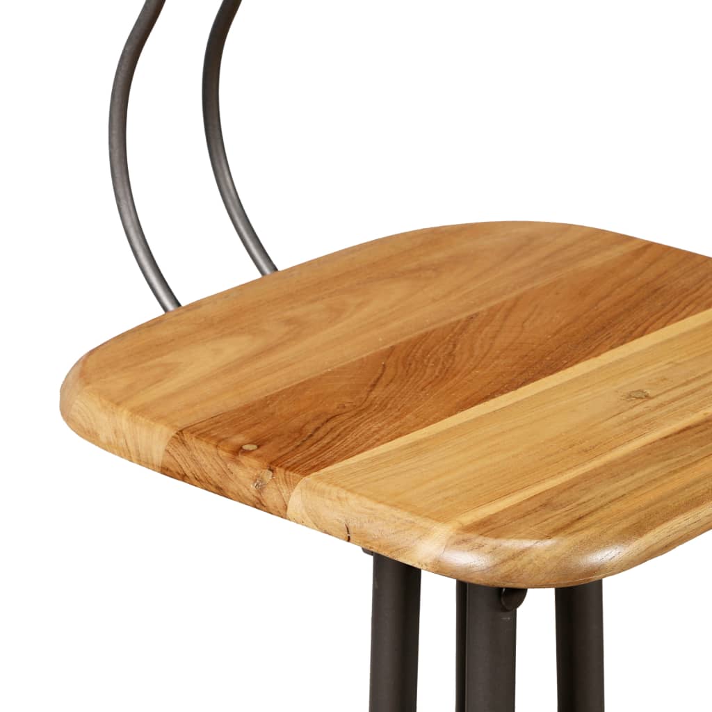 vidaXL 3-piece Solid Reclaimed Teak Bar Set