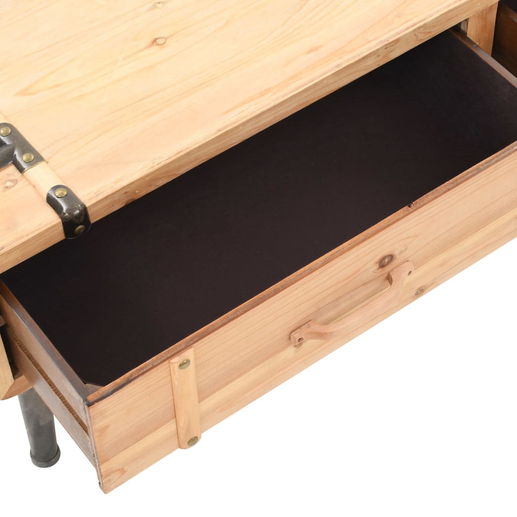 vidaXL TV cabinet 120x33x35 cm solid spruce wood