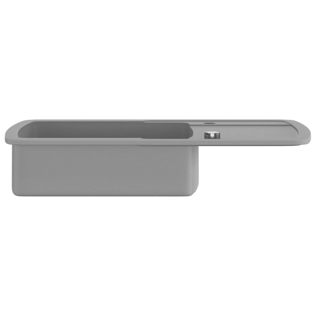 vidaXL Sink single bowl granite black
