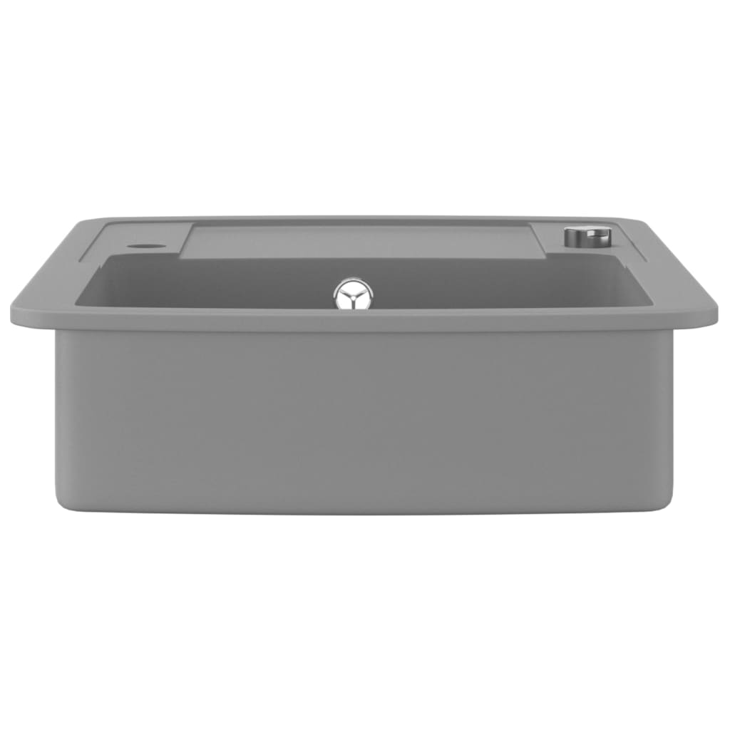 vidaXL Sink single bowl granite black
