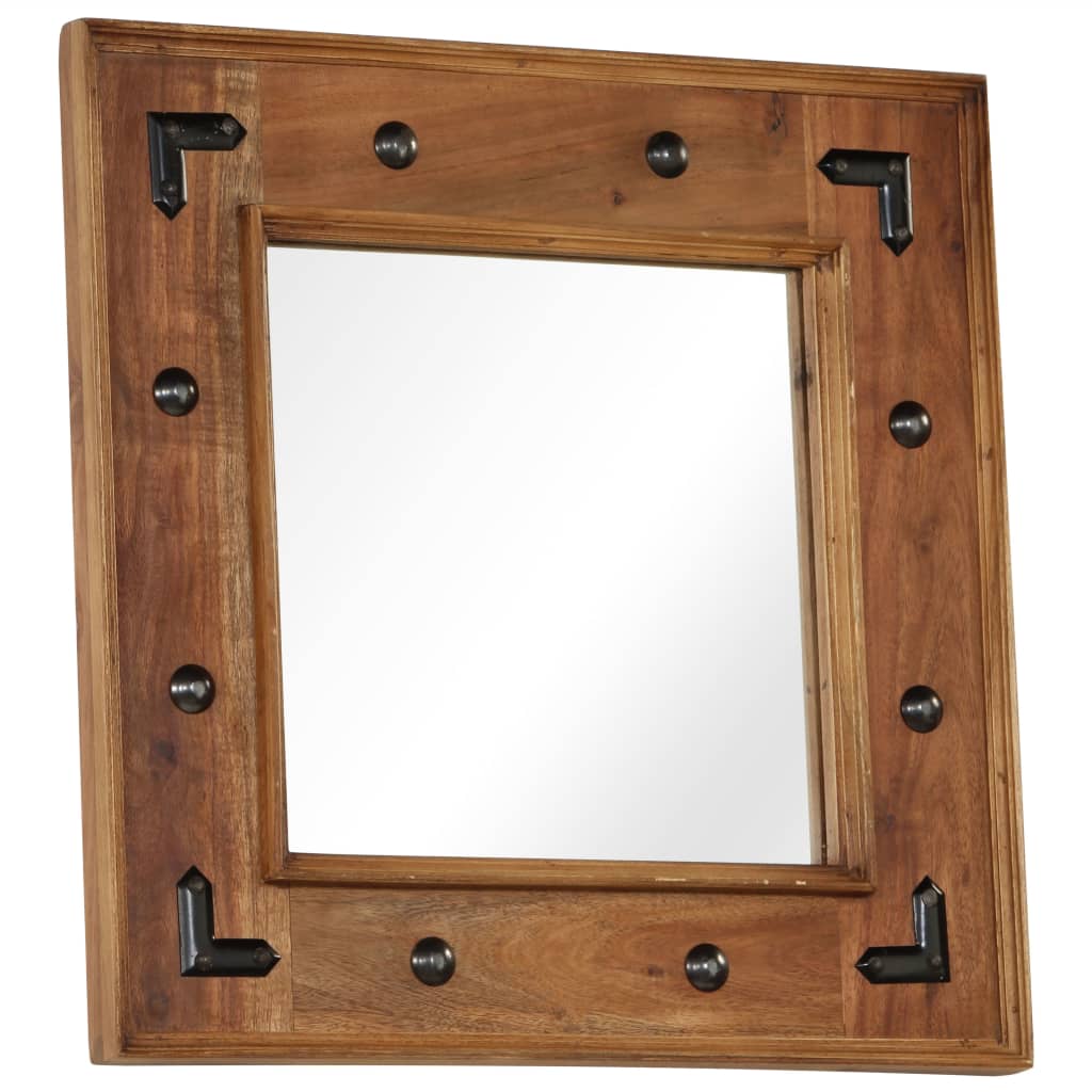 vidaXL Mirror 50x50 cm solid acacia wood