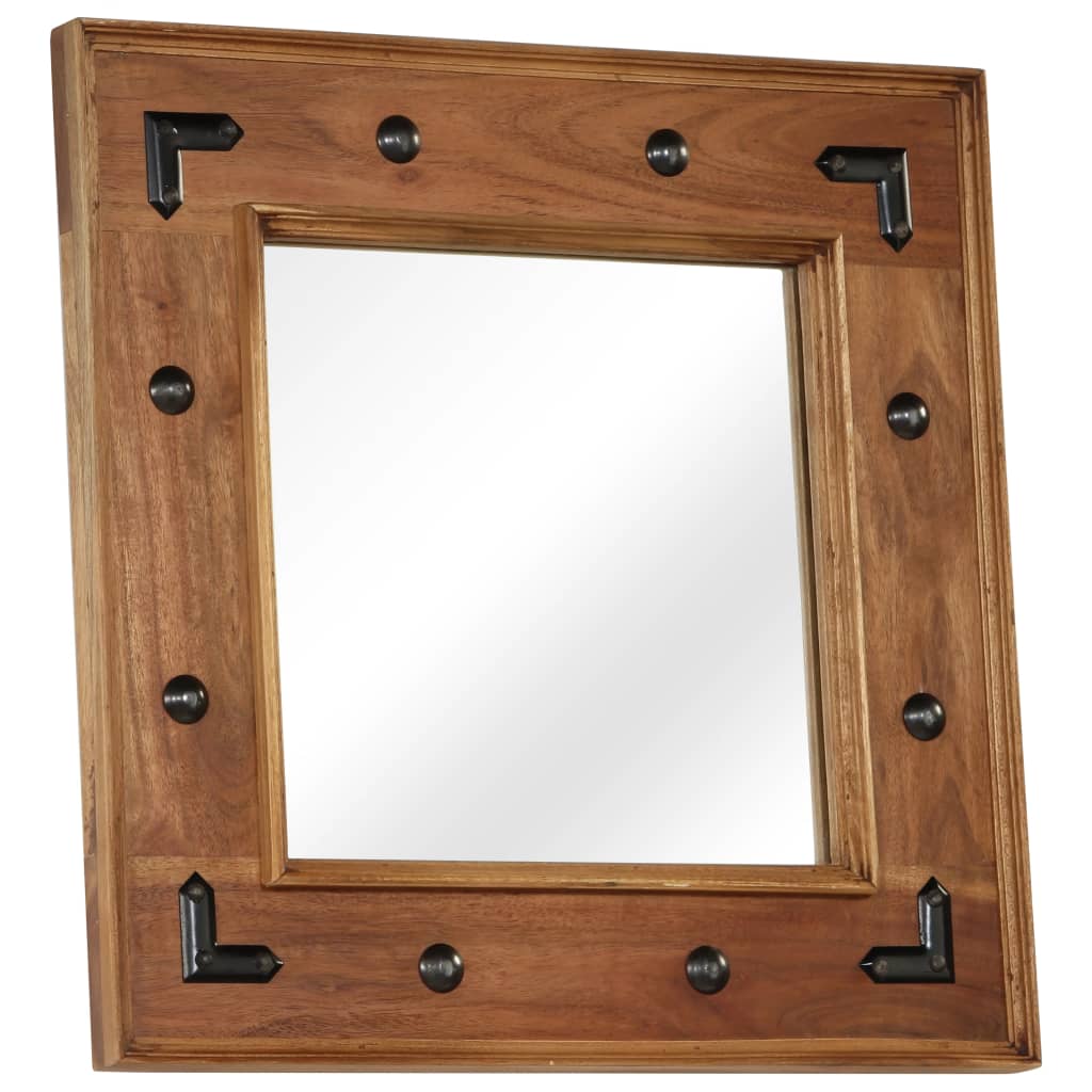 vidaXL Mirror 50x50 cm solid acacia wood