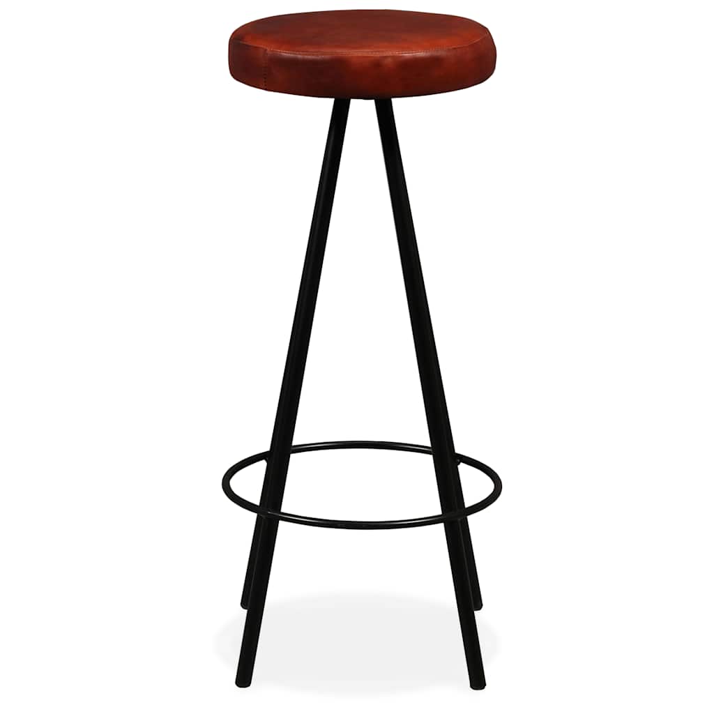 vidaXL Barset massief gerecycled hout en echt leer 3-delig