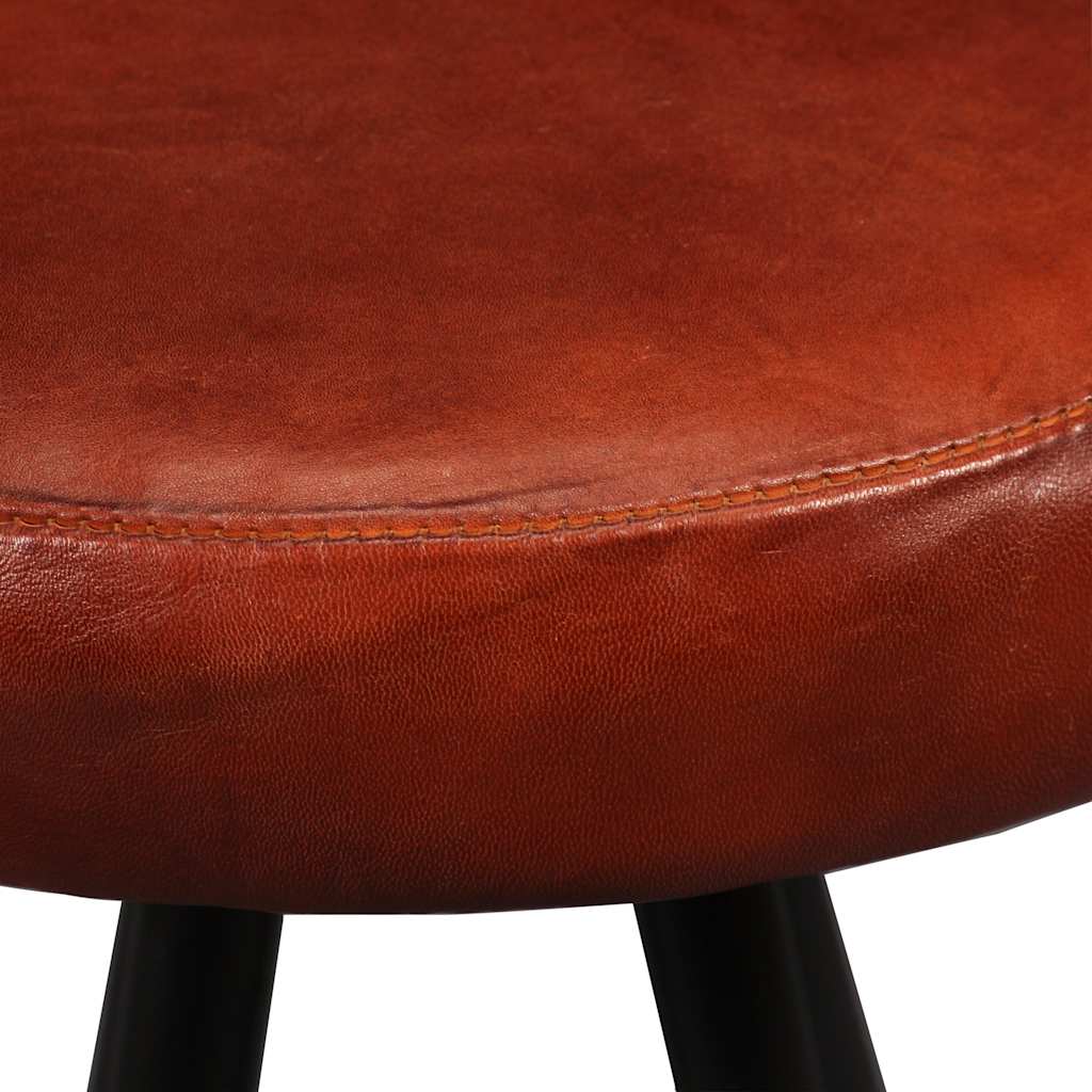 vidaXL Barset massief gerecycled hout en echt leer 3-delig