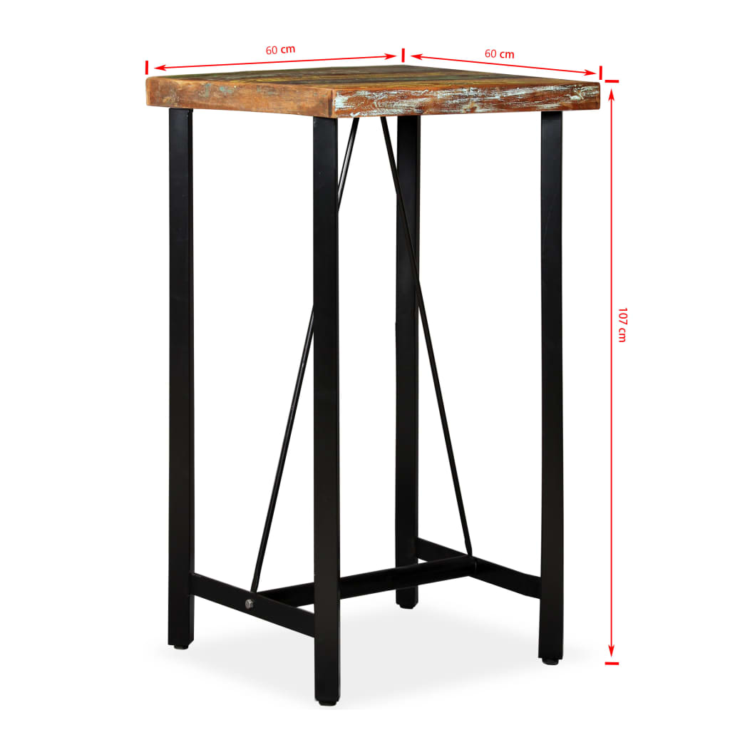 vidaXL Barset massief gerecycled hout 3-delig