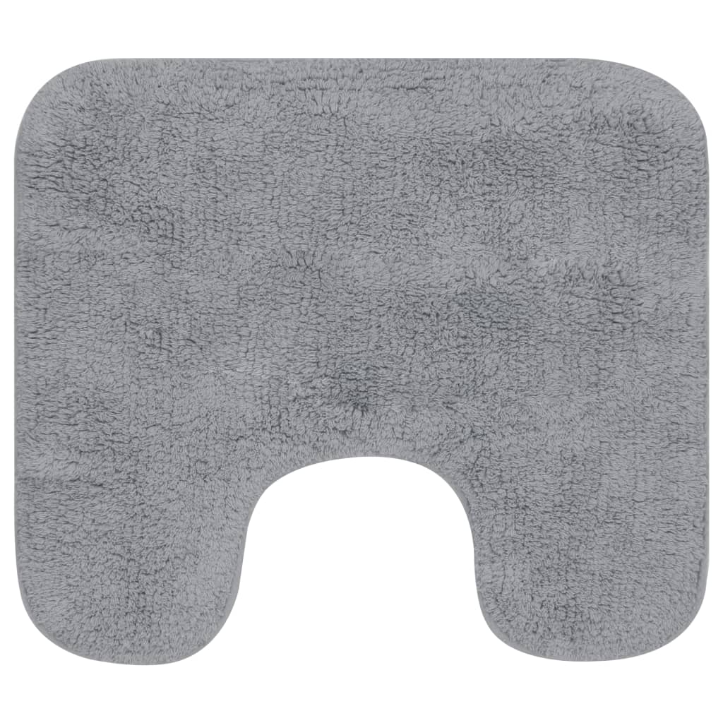 vidaXL Bath Mat Set Fabric Anthracite 3 pcs