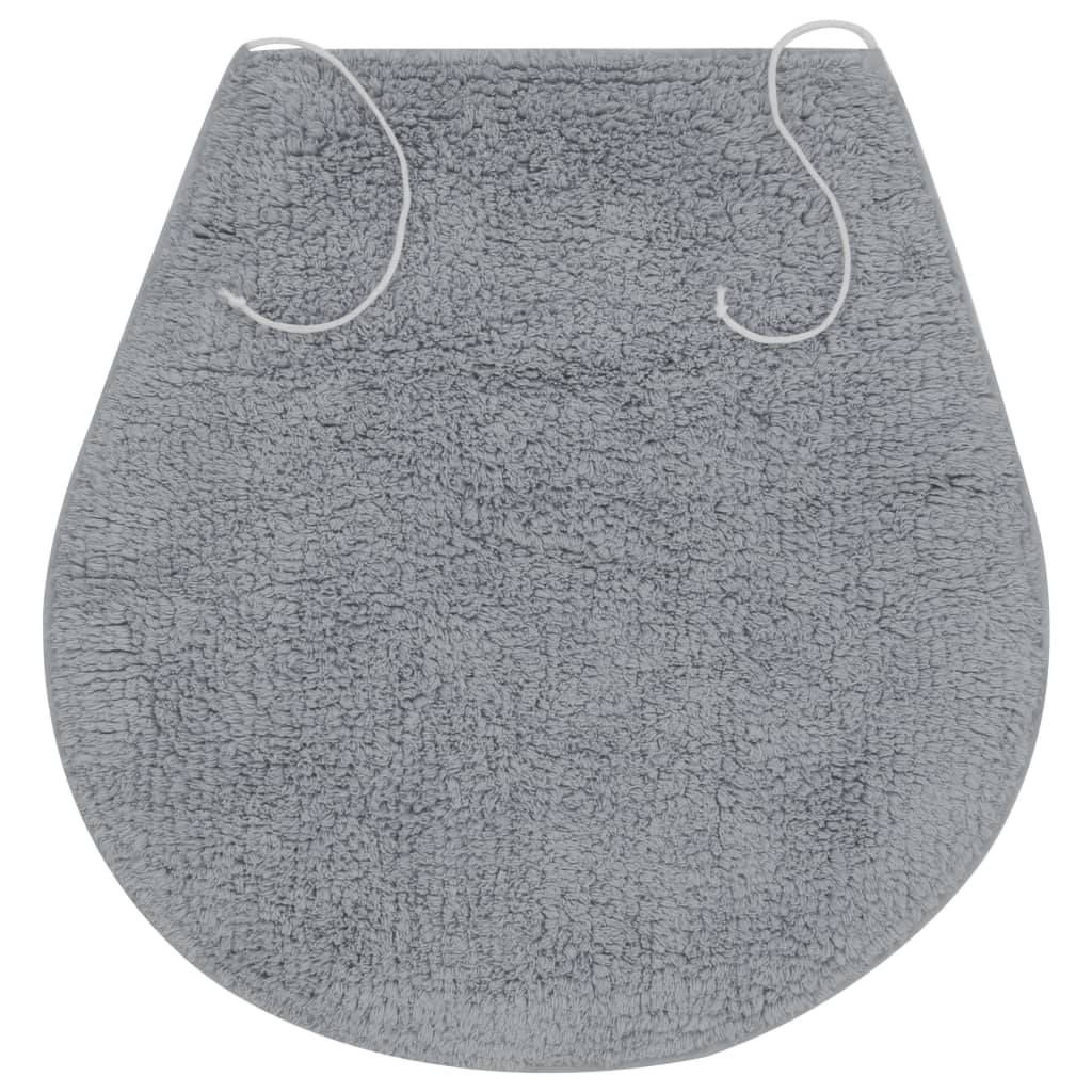 vidaXL Bath Mat Set Fabric Anthracite 3 pcs