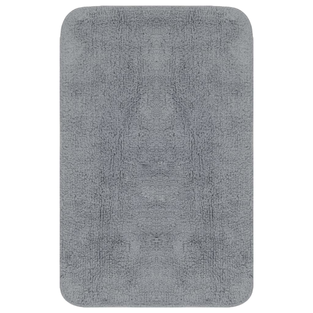vidaXL Bath Mat Set Fabric Anthracite 2-piece
