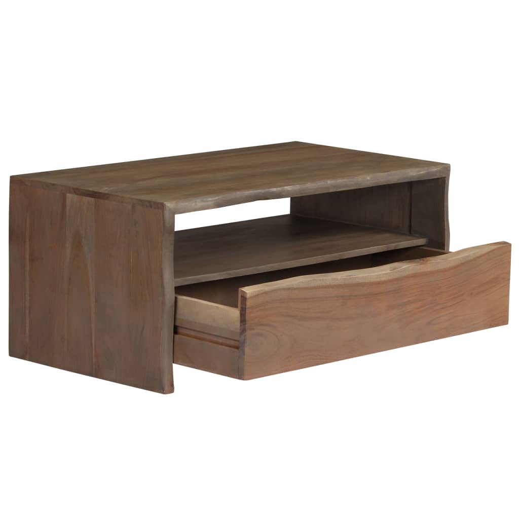 vidaXL Table de salon avec panneau naturel 90x50x40 cm gris acacia