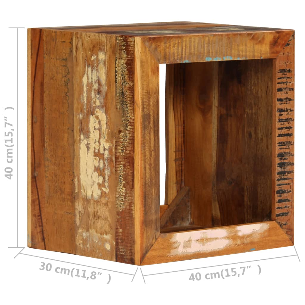 vidaXL Kruk 40x30x40 cm massief gerecycled hout