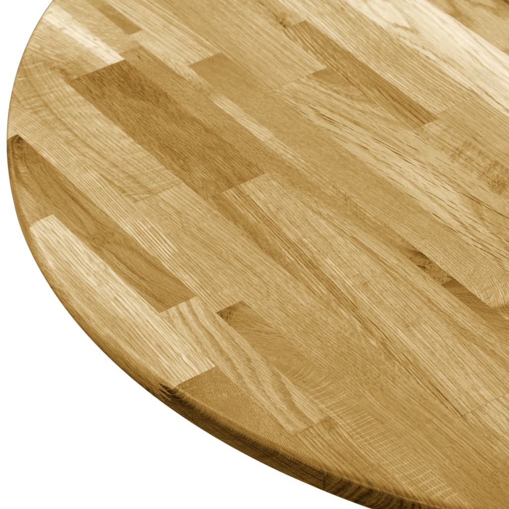 vidaXL Tafelblad rond 23 mm 500 mm massief eikenhout