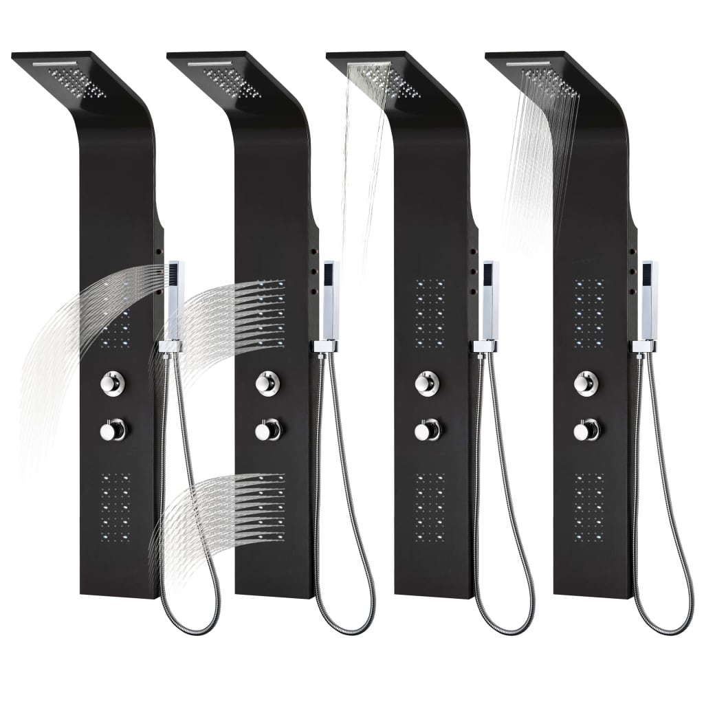 vidaXL Shower Panel 20x44x130 cm Aluminum White