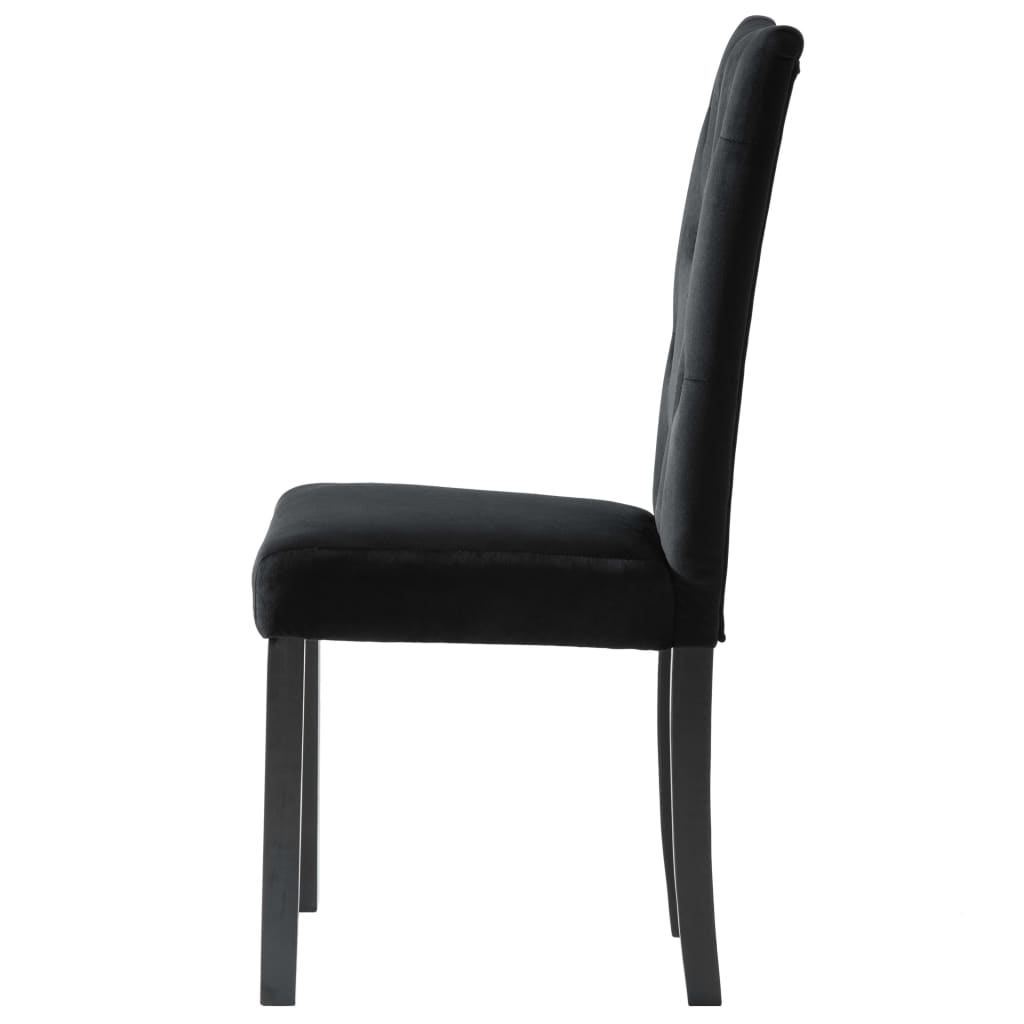 vidaXL Eetkamerstoelen 2 st fluweel zwart