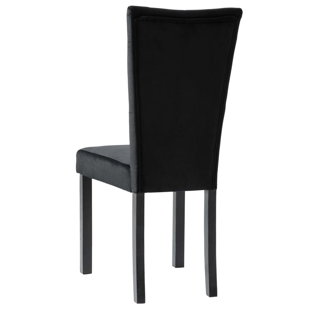 vidaXL Eetkamerstoelen 2 st fluweel zwart