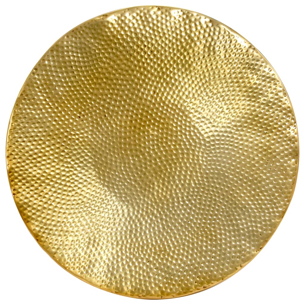 vidaXL Coffee table 70x30 cm hammered aluminium brass-coloured