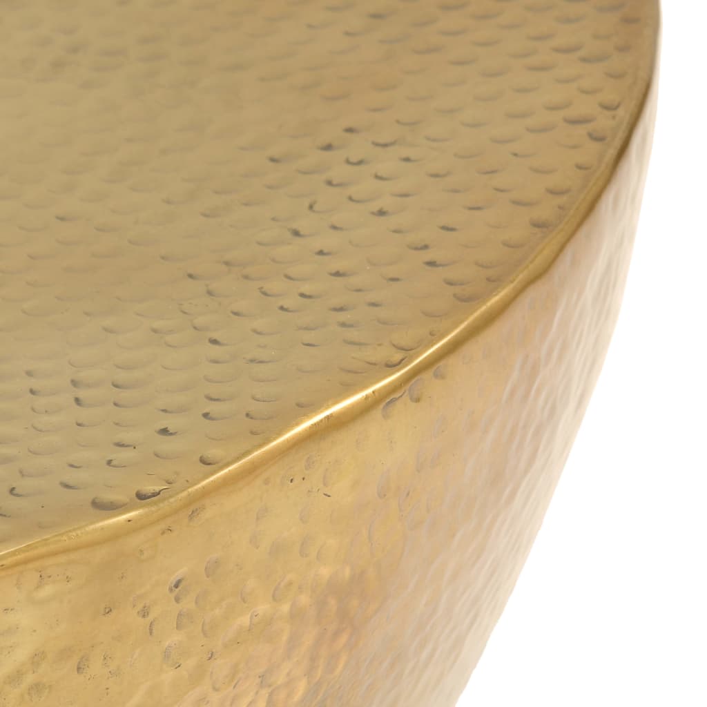 vidaXL Coffee table 70x30 cm hammered aluminium brass-coloured