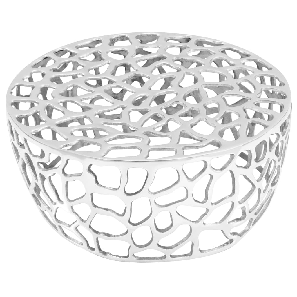 vidaXL Coffee Table 70x30 cm Cast Aluminum Silver-colored