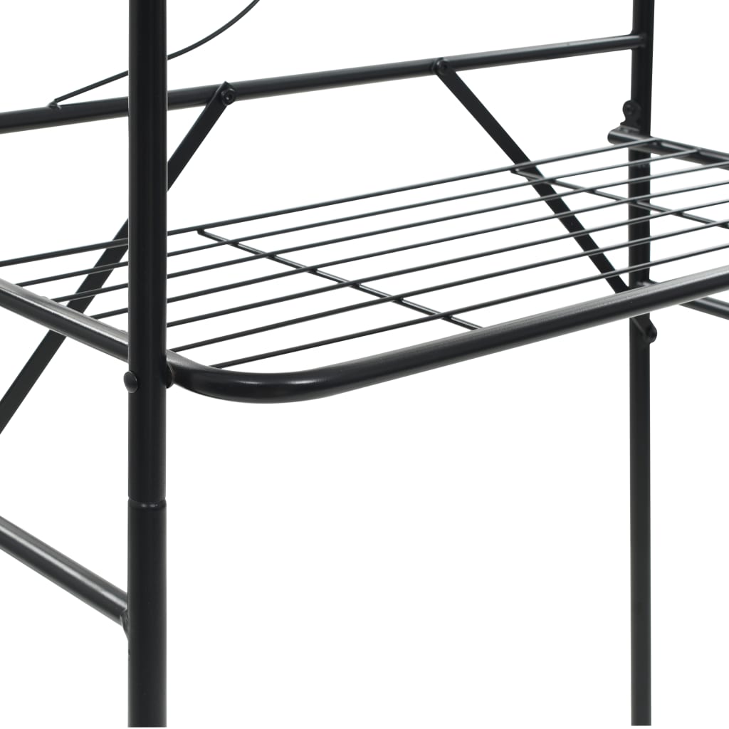 vidaXL Bathroom rack 60x33x174 cm black