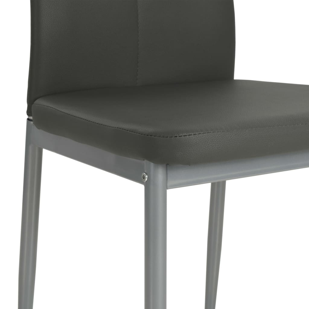 vidaXL Chaises de salle à manger 2 pcs similicuir gris