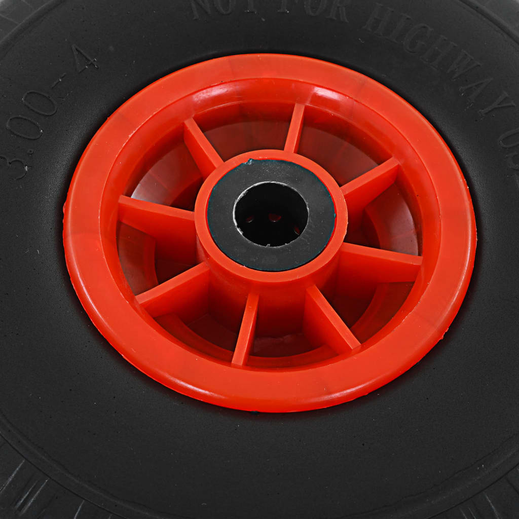 vidaXL Sack Truck Wheels 3.00-4 (260x85) Solid PU 2 pcs
