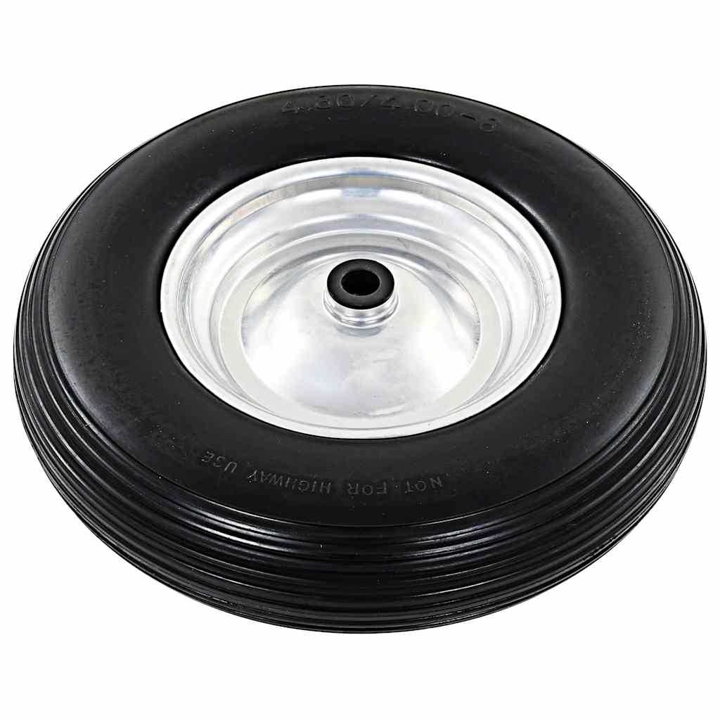 vidaXL Wheelbarrow Wheel with Axle 4.00-8 390 mm Solid PU