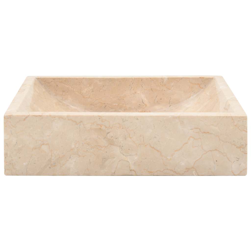 vidaXL Sink 45x30x12 cm Marble High-Gloss Black