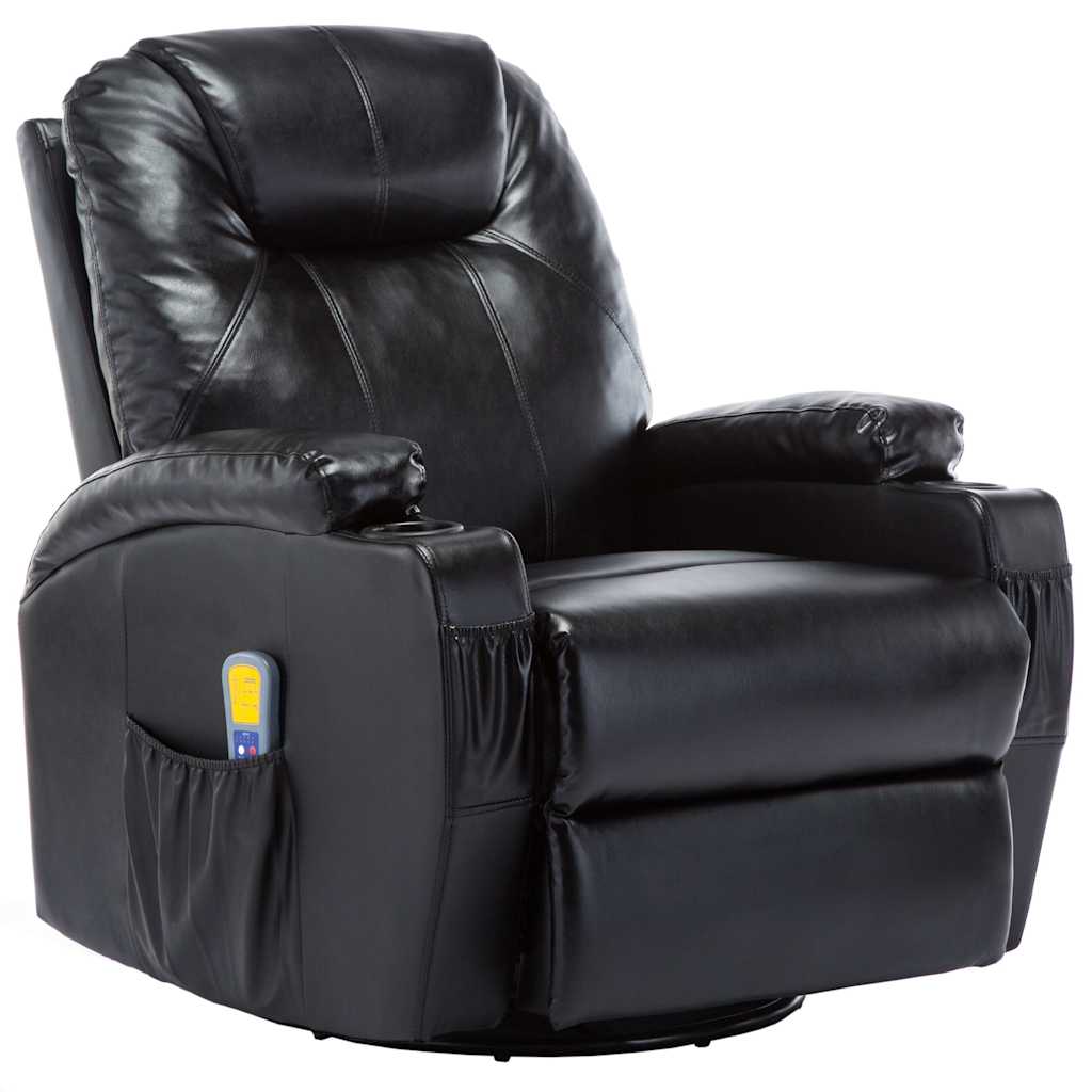 vidaXL Rocking Massage Chair Artificial Leather Black