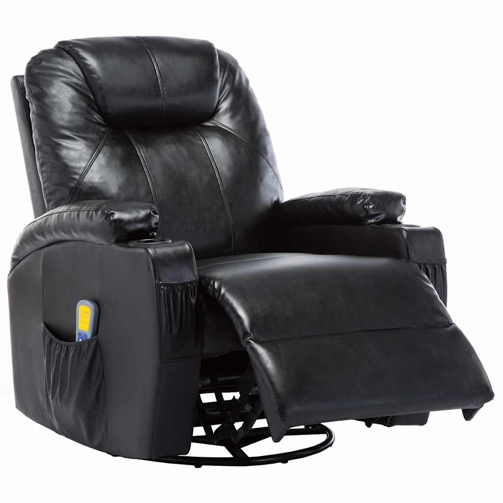 vidaXL Rocking Massage Chair Artificial Leather Black