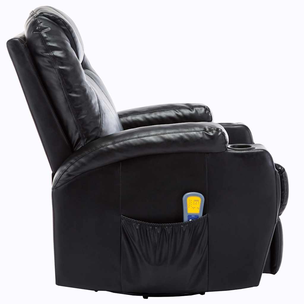 vidaXL Rocking Massage Chair Artificial Leather Black