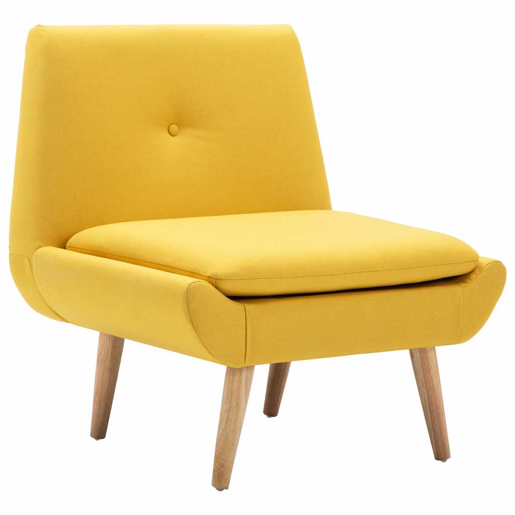 vidaXL Fauteuil en tissu jaune