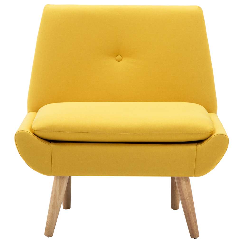 vidaXL Fauteuil en tissu jaune