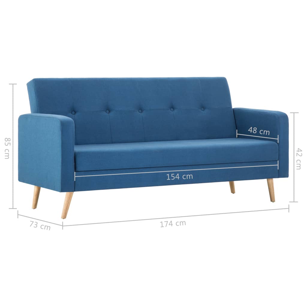 vidaXL Sofa fabric blue